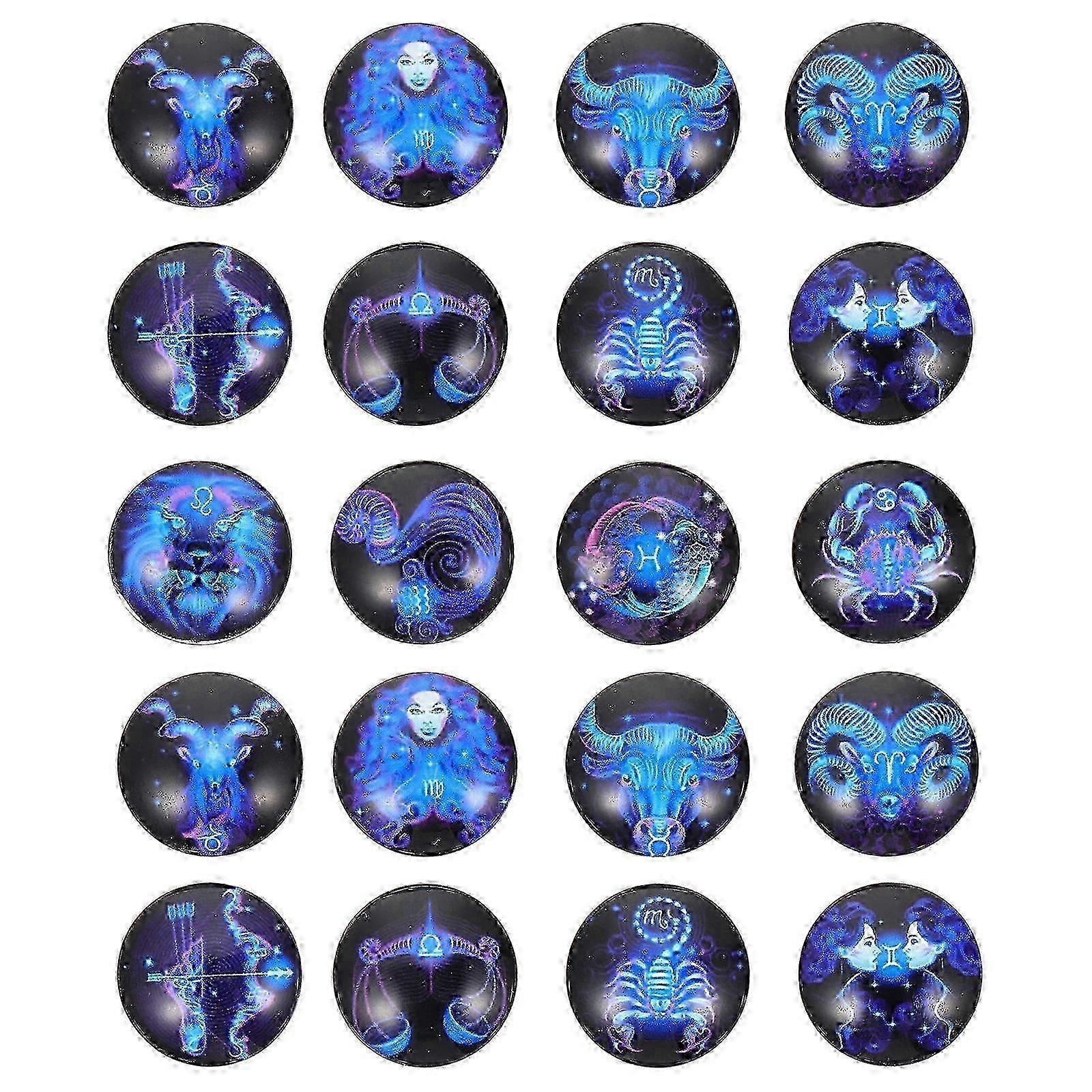 Glass Gemstone Patches Round DIY