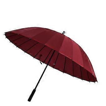 Large Windproof Automatic Umbrella 24Bone Frame UV and Rain Protection Double Layer Long Handle