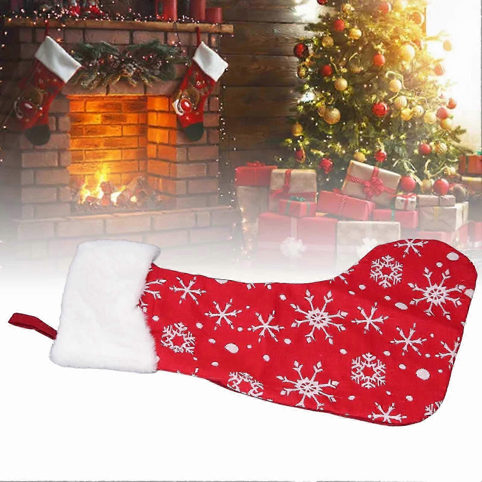 Snowflake Pattern Christmas Stocking