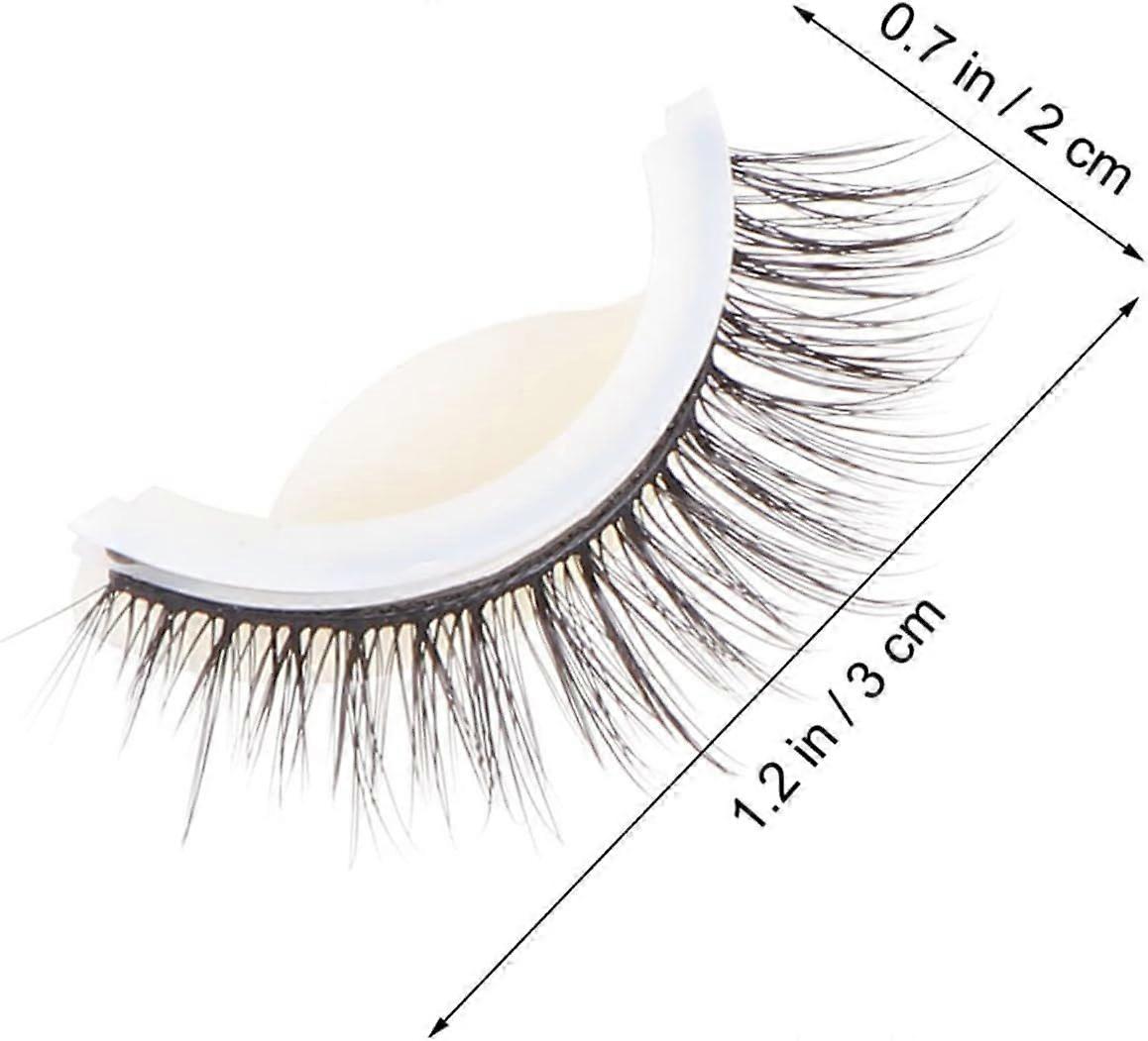 3d Self-adhesive False Eyelashes Reusable Black Plastic Pair