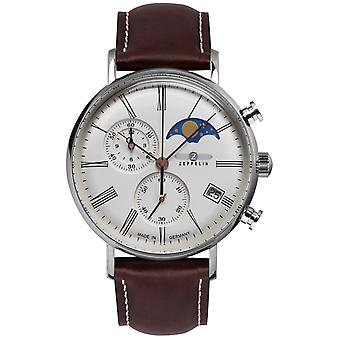 Zeppelin lz120 Rome Swiss Quartz analoge man horloge met Cowskin armband 7194-5