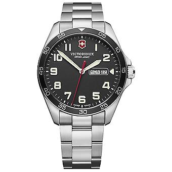 Victorinox veld horloge Quartz analoge man horloge met roestvrijstalen armband V241849