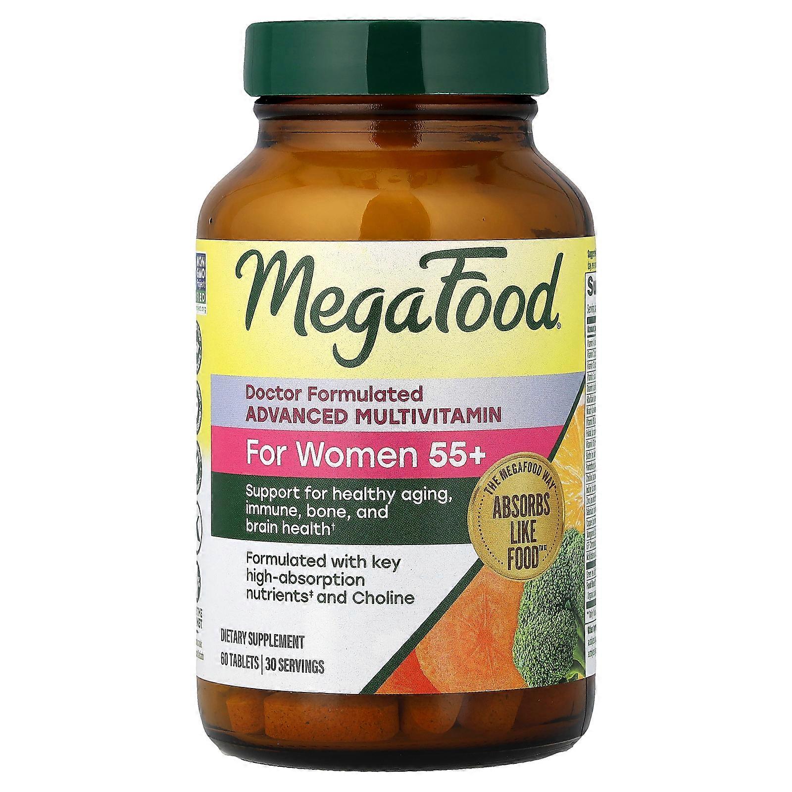 MegaFood, Women's 55+ Advanced Multivitamin, 60 Tablets