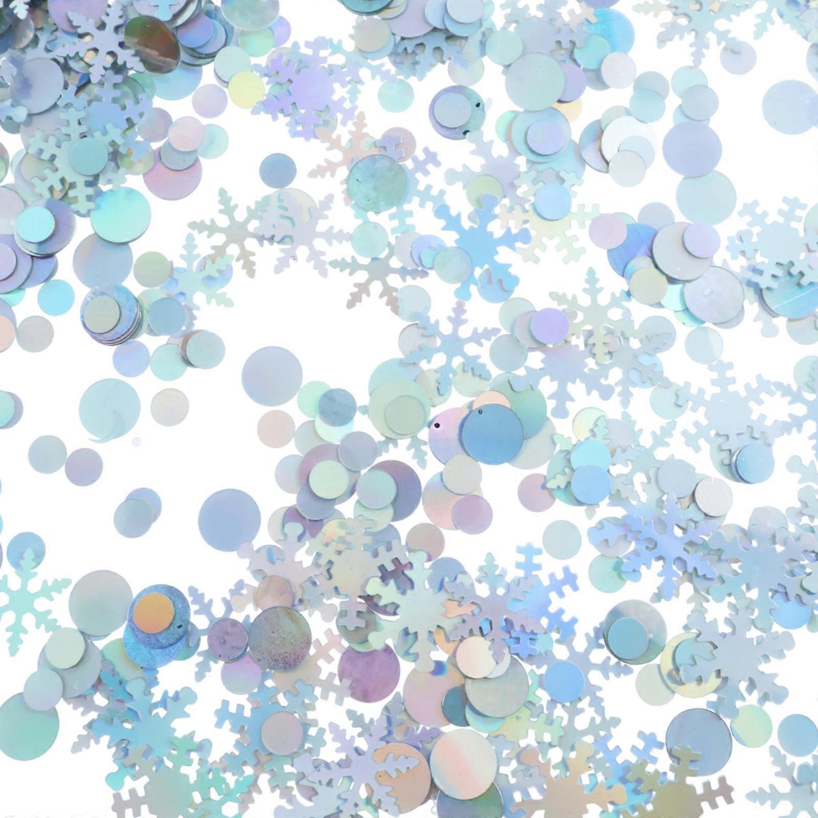 Colourful Snowflake Confetti Desktop Decorations