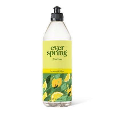 Everspring Liquid Dish Soap, Lemon & Mint, 18 oz