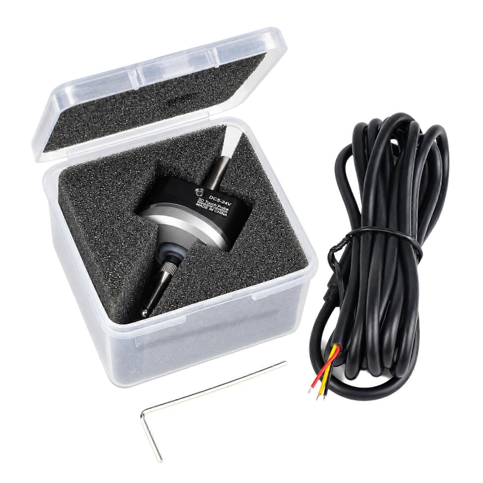 Workpiece Touch Probe with Attached Multiple Conductors Cable for Edged Finding, Center Location, and Machining Reference Position Setup Multicolor