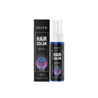 Blue Temporary Hair Spray Is Carefully Blended With Polyacrylamide And Blue Eucalyptus Leaf Water