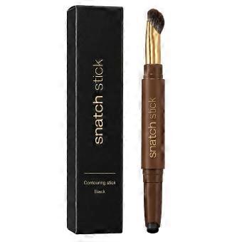 Black 2 in 1 Contour Stick Dual Ended with Brush 3D Facial Contour Natural Color Light Smooth