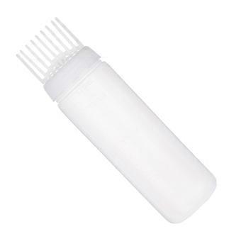 Hair Dye Applicator Bottle with Comb for Fast Root Application and Precise Dose Control, White