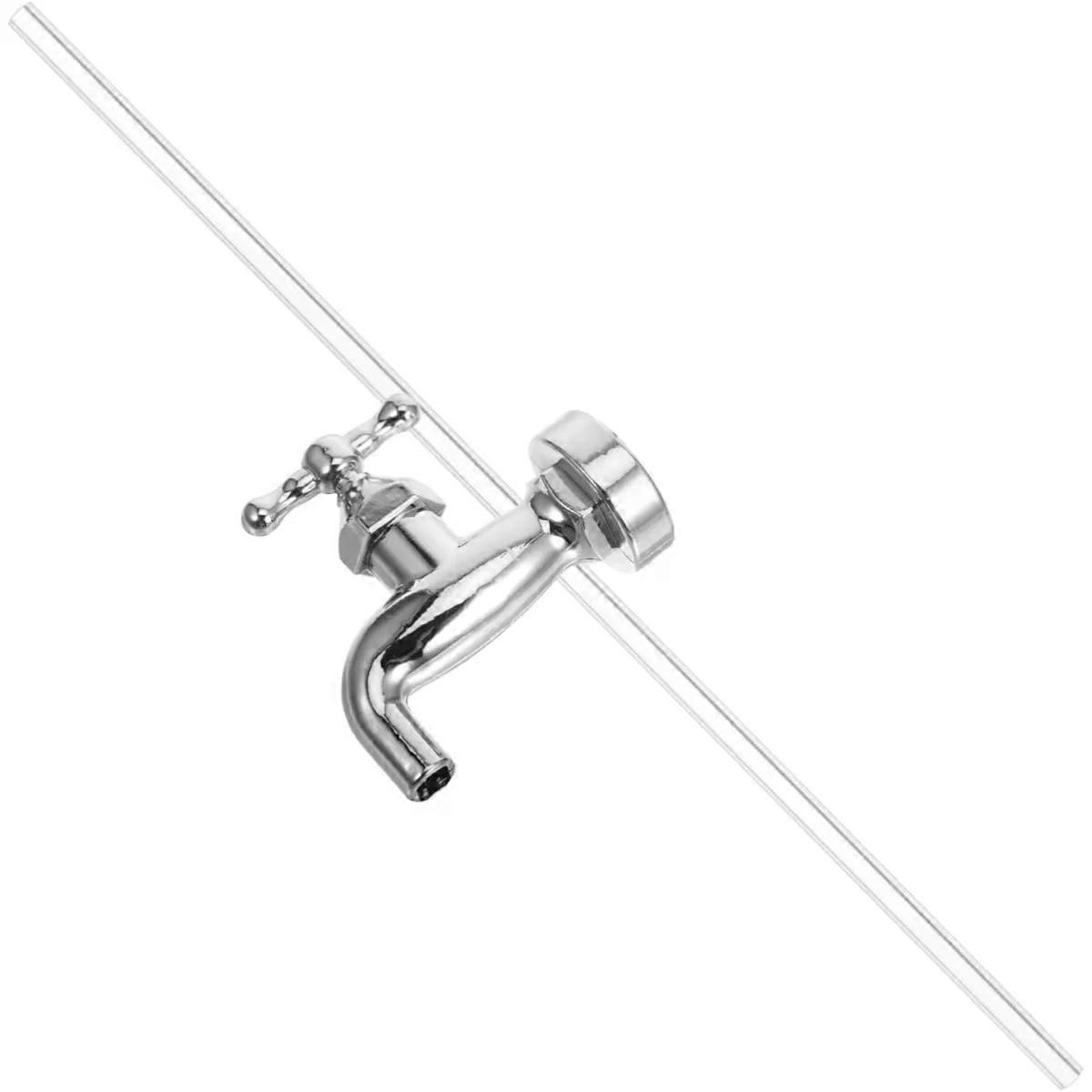 Fountain Tap Plastic Acrylic Silver Flowing