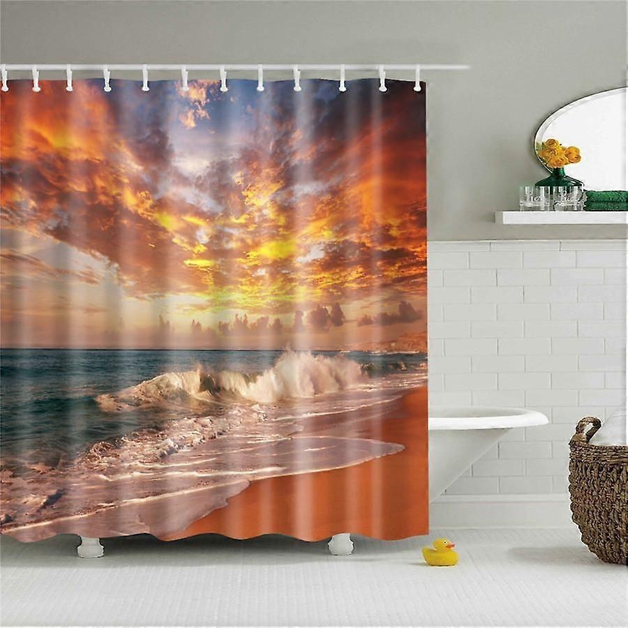 Waterproof Washable Polyester Shower Curtain