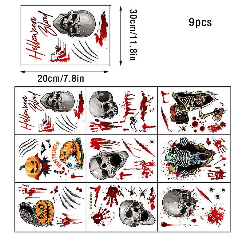 Halloween Electrostatic Window Sticker Party Decor Double Side Glass Sticker