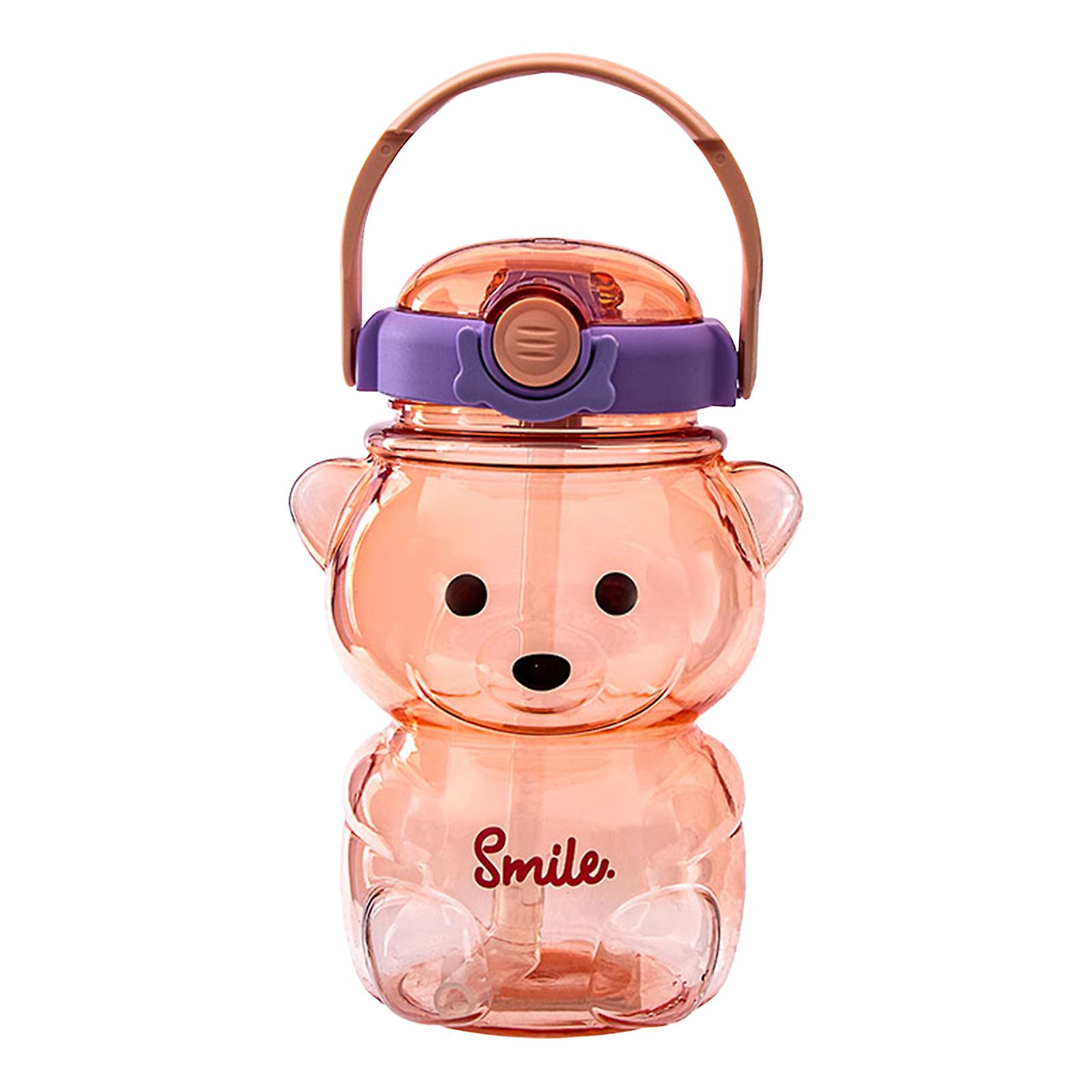 1000ml / 1400ml Niedliche Wasserflasche Strohbär Großer Bauch Tasse Multicolor Große Kapazität