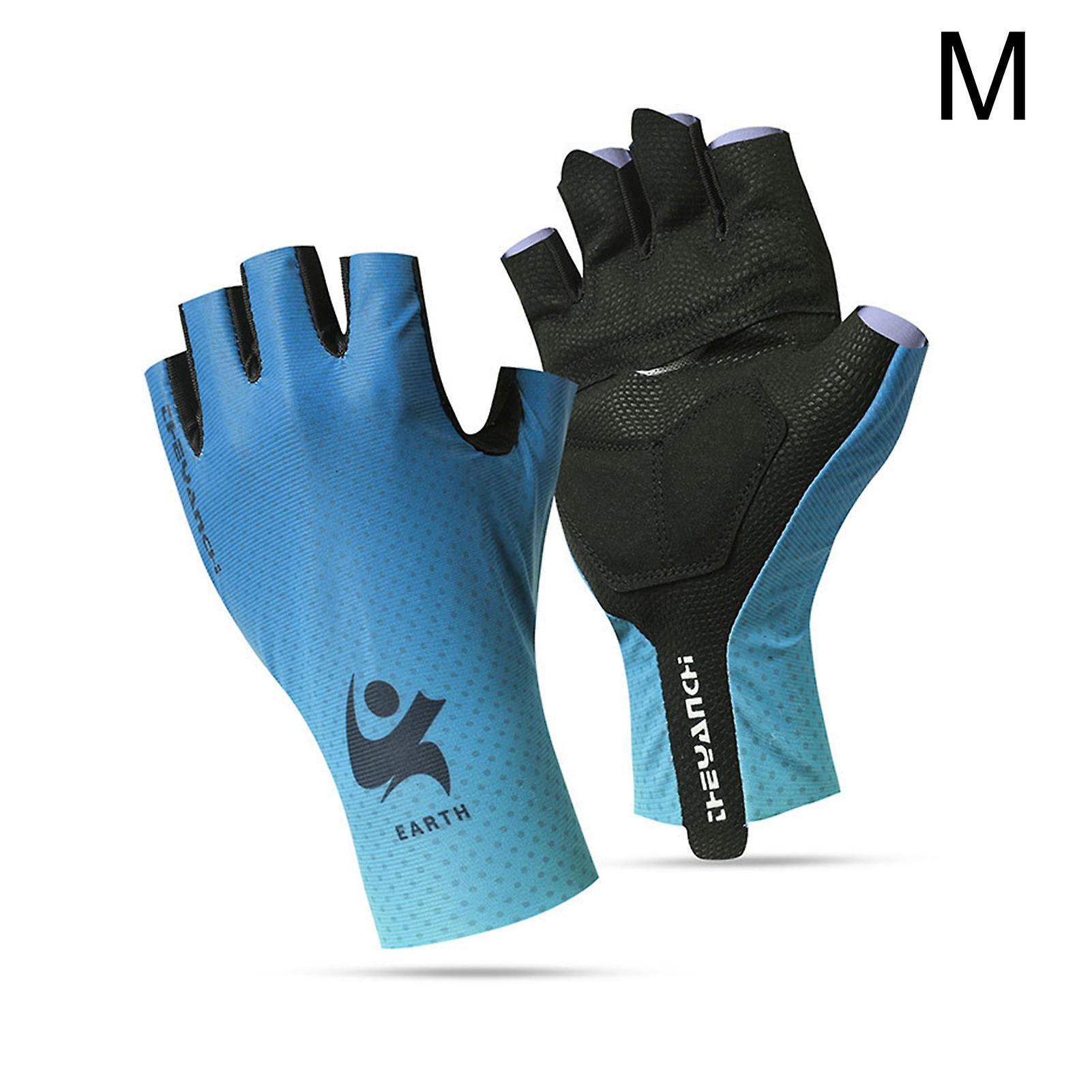 Cycling Gloves Half-Finger Workout Gloves Anti- Slip Fingerless Gloves