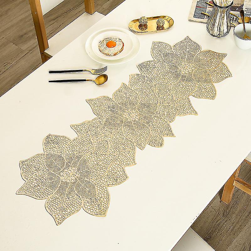 Hollow Table Runner Non-slip Flower Decorative Lotus Table Mats Placemat For Home Party Kitchen