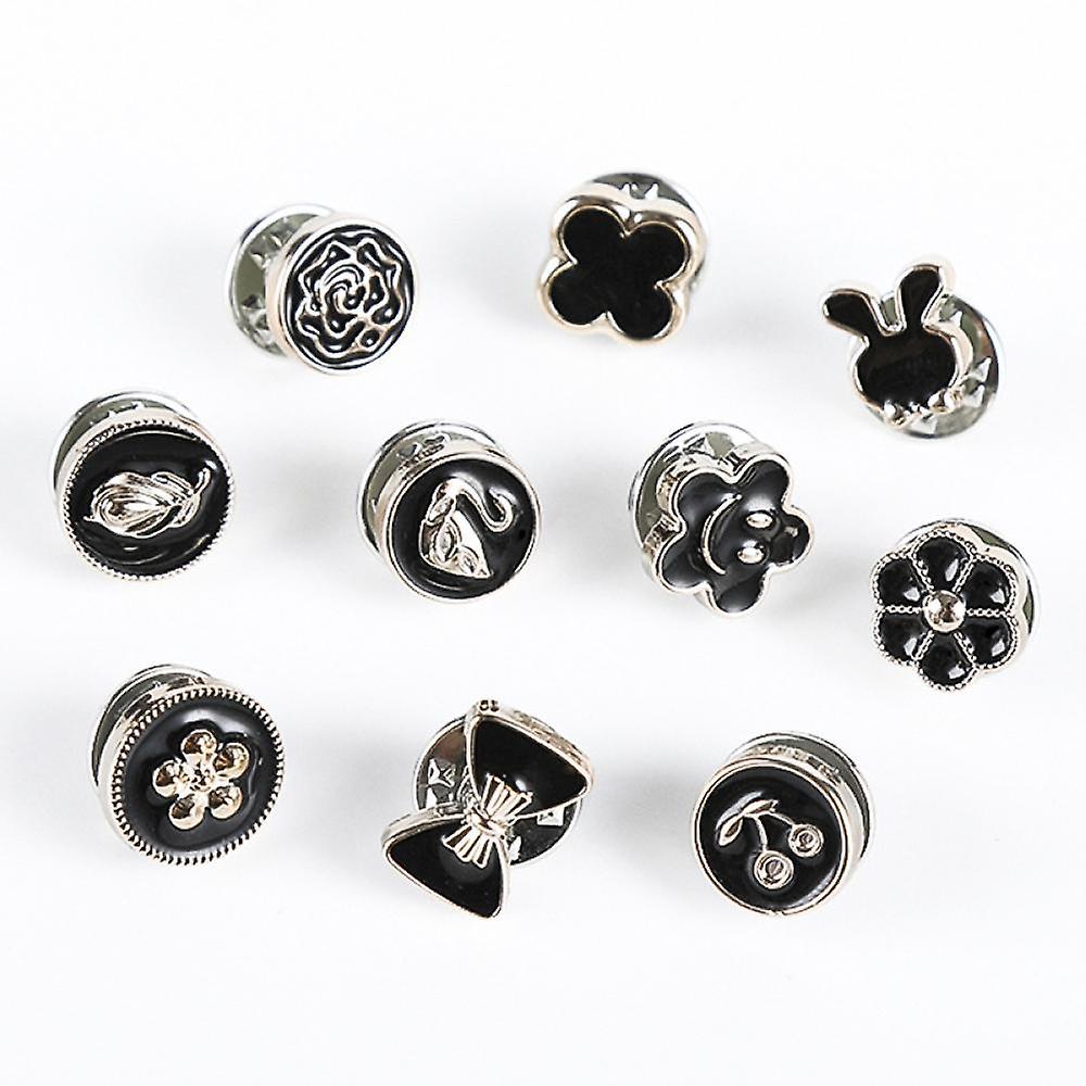 10pcs Prevent Accidental Exposure Buttons Brooch Pins Badge