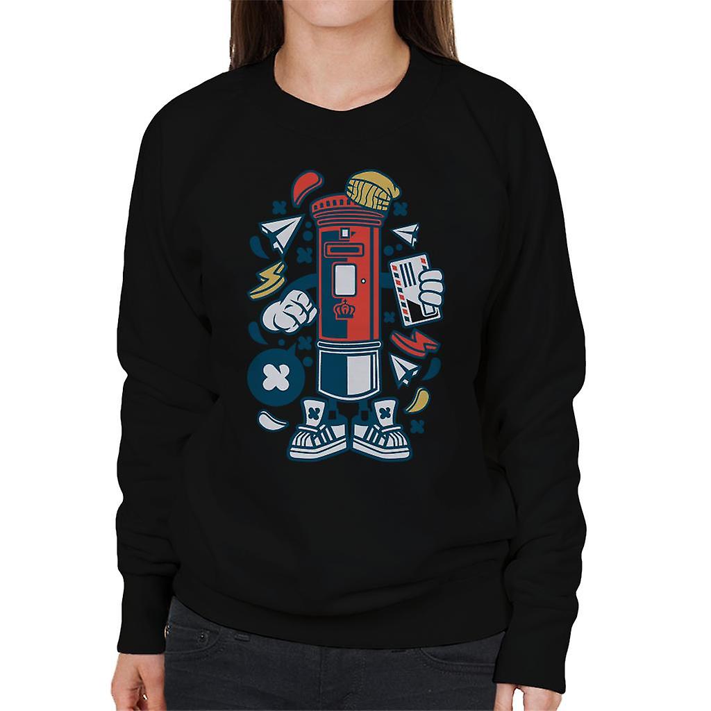 Post Box Mann mit Brief Damen Sweatshirt