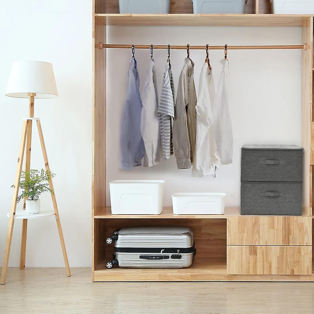 Storage boxes 2 pcs. fabric 43x34x23 cm anthracite