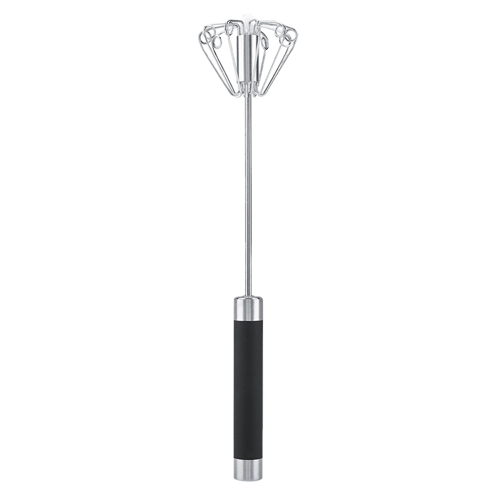 Whisk Egg Beater Stainless Steel Anti rust Durable Rotatable Manual