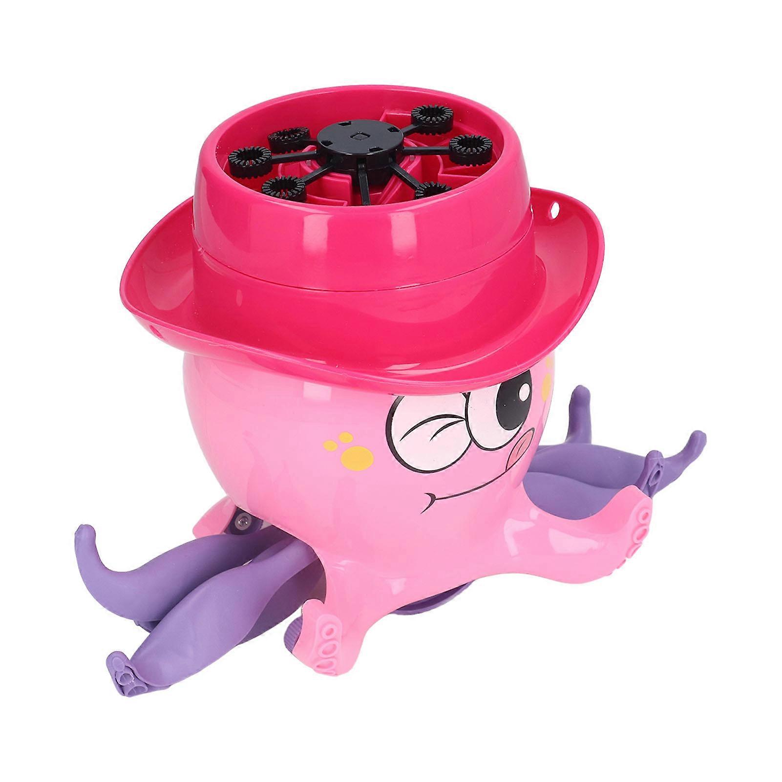 Bubble Machine Rechargeable Creativity Octopus Shape Automatic Bubble Blower Maker for 3+ Years Old(Pink )