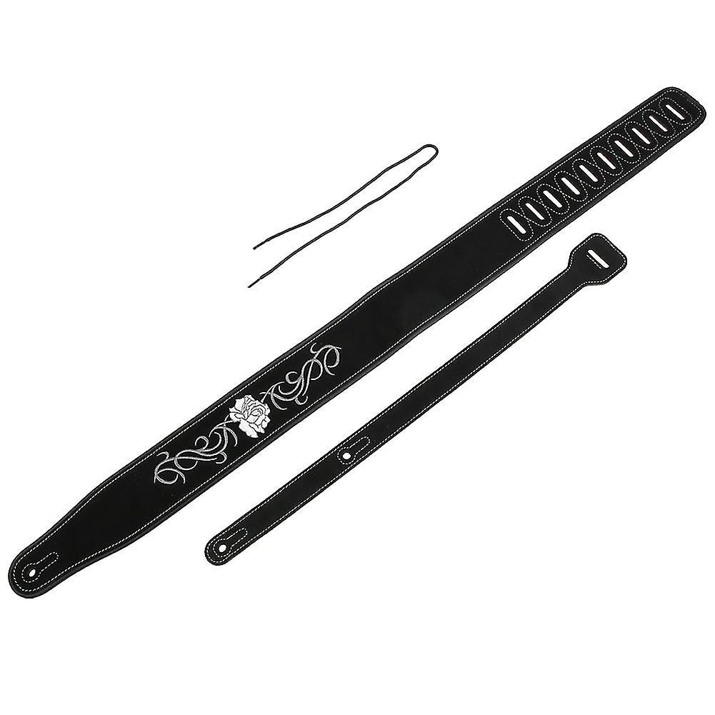 Electric Guitar Strap Musical Instrument Accessories Humanized Matte Leather Soft Adjustable