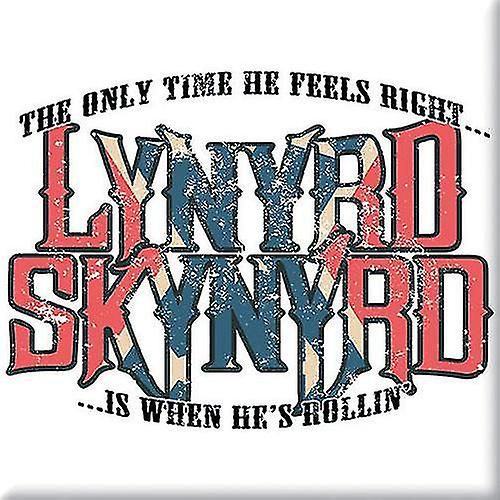 Lynyrd Skynyrd Only Time He Feels Right Fridge Magnet