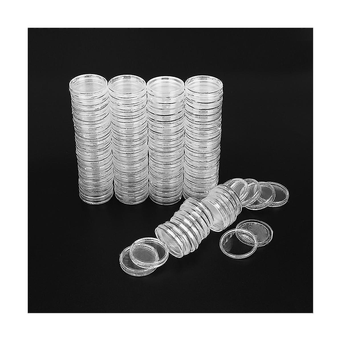 300pcs 45mm Commemorative Coin Storage Box Suitable For Storage Protection Coins Transparent Portab