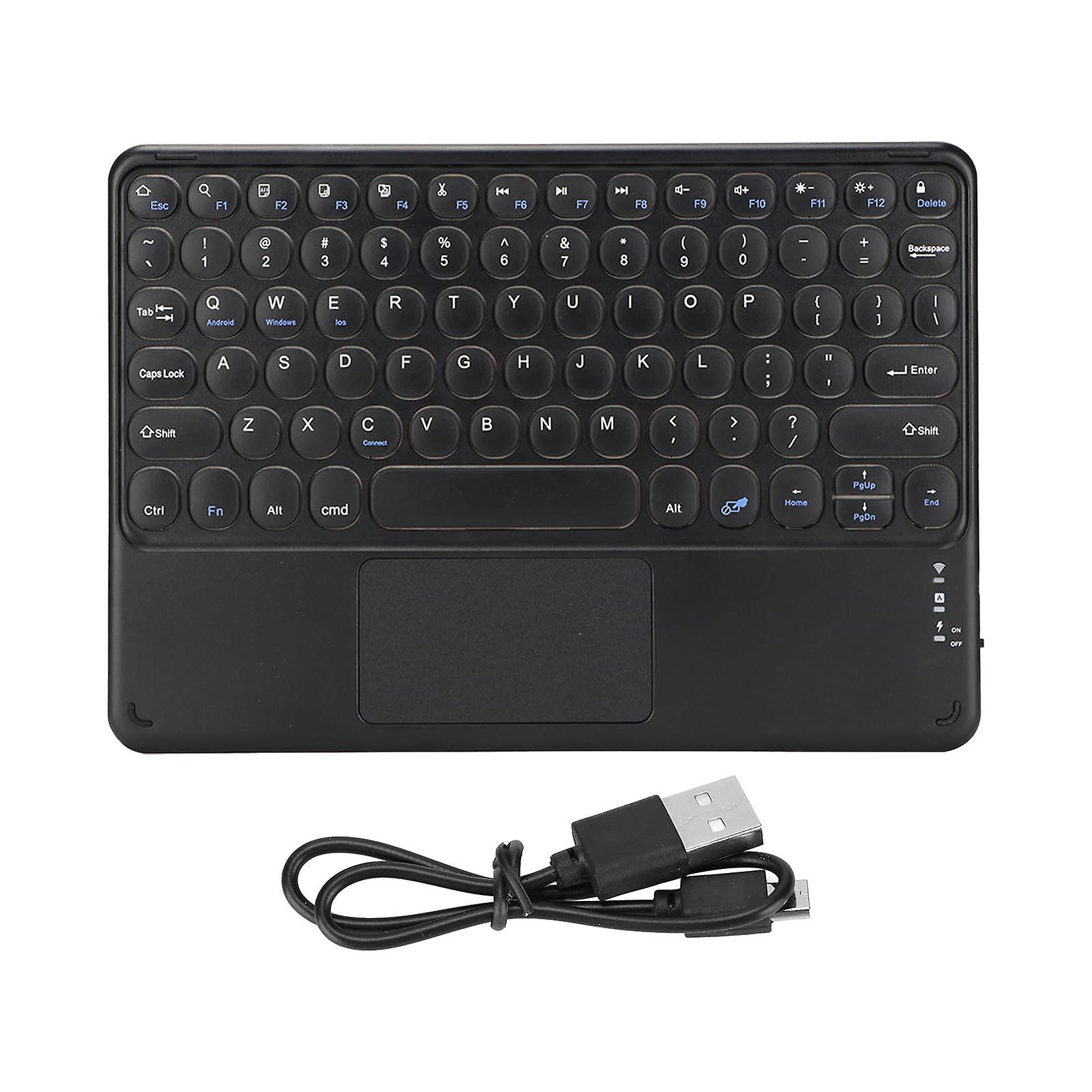 Wireless Keyboard, Touchpad Function, Waterproof Dustproof Keyboard, Black