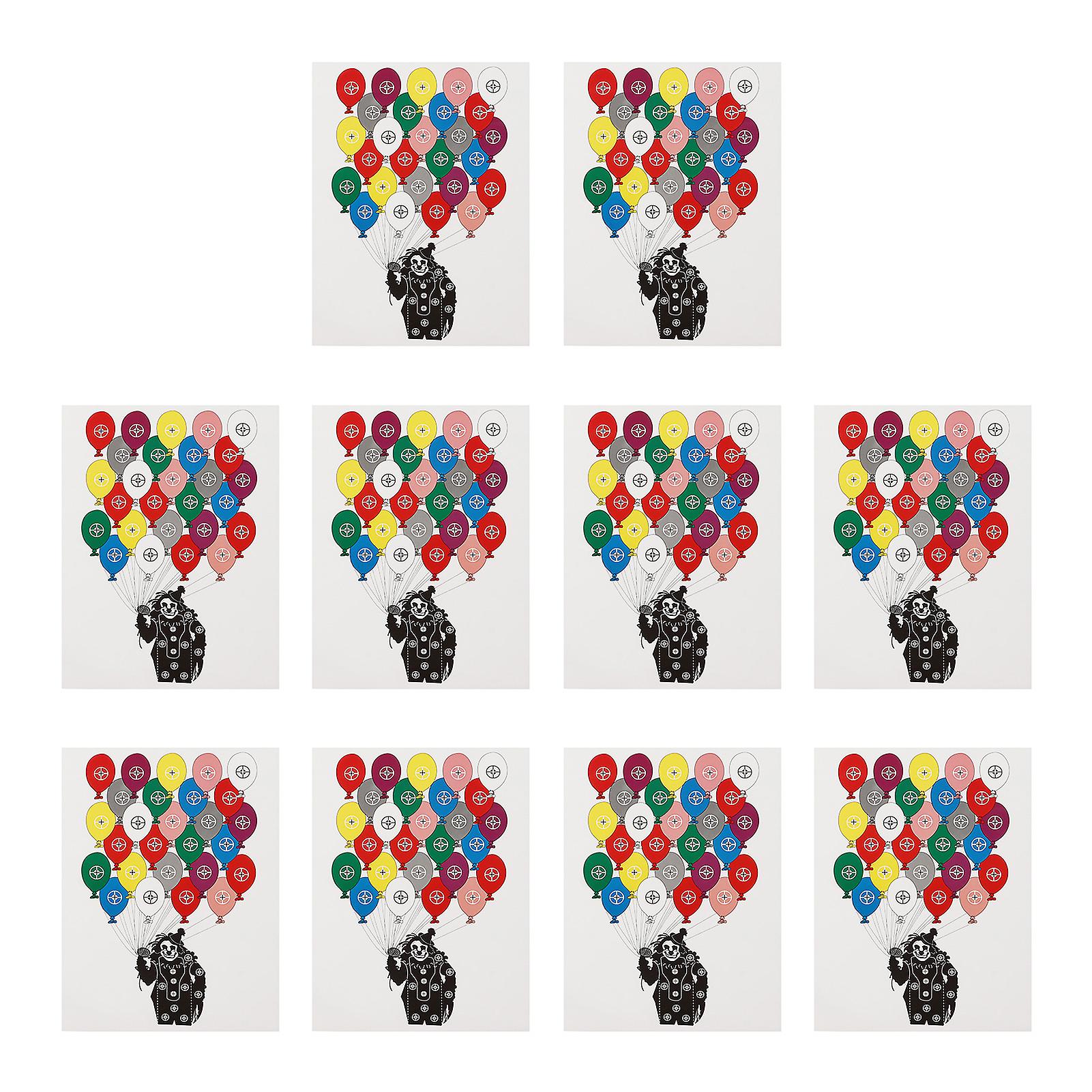 10 Pack Paper Shooting Targets, 45 x 32 cm, for Bow, Arrow, Hunting, Clown Balloon