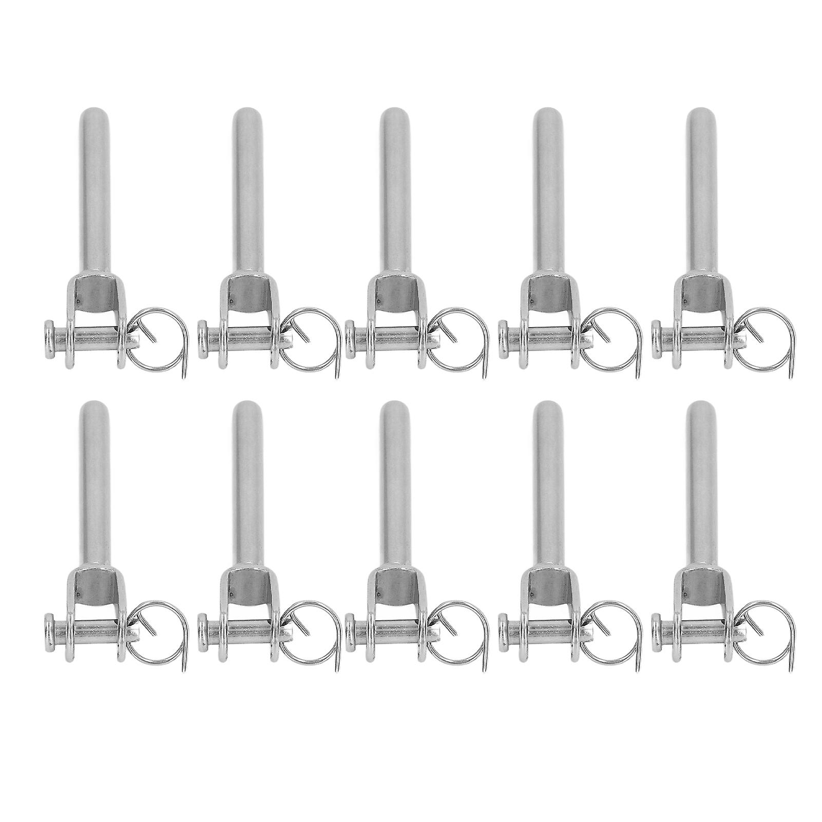 10 Pcs Jaw Swage End Fitting 316 Stainless Steel Rust Corrosion Resistance 3mm Wire Cable Rope Jaw Rigging 