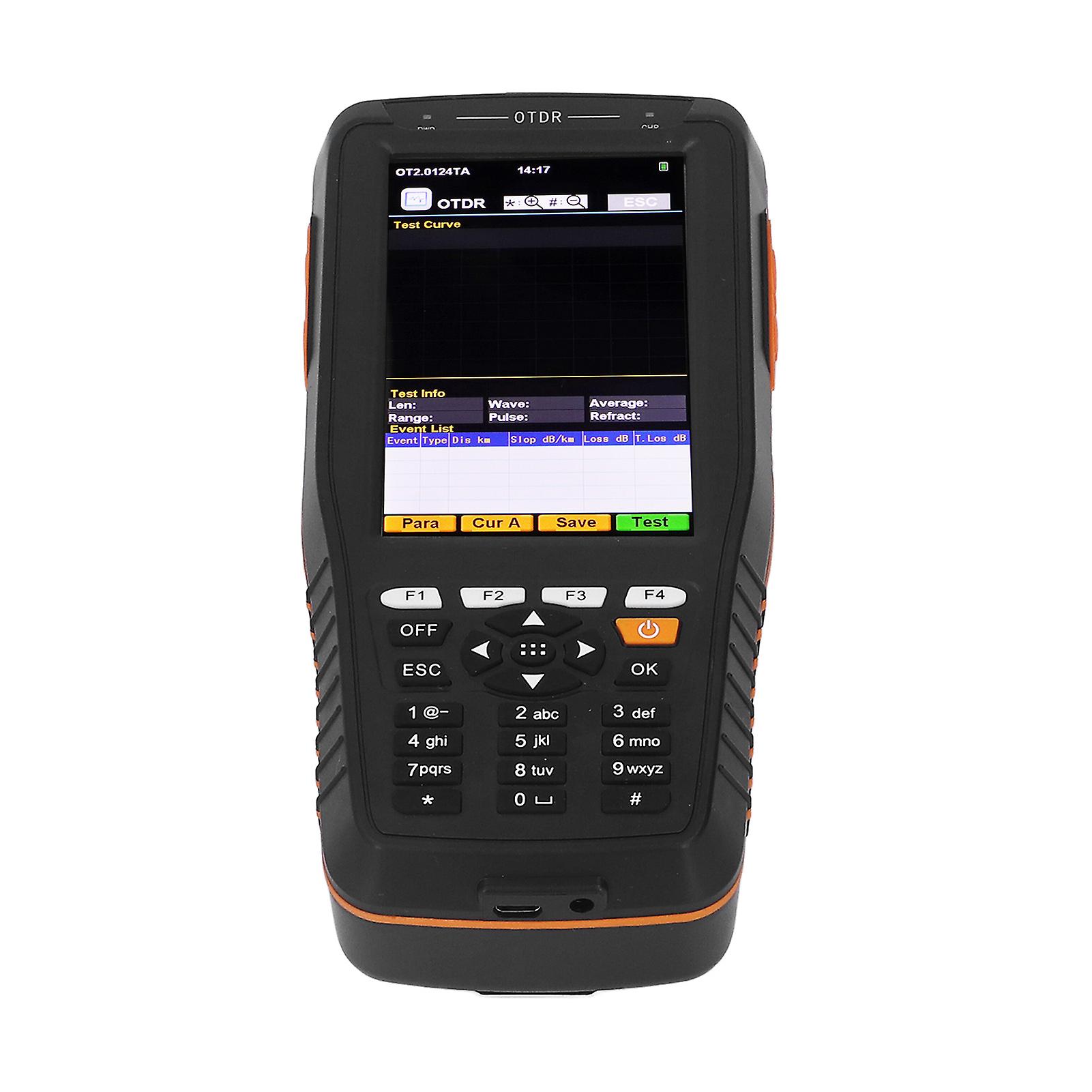 Οπτικό ανακλασόμετρο τομέων χρόνου OTDR 4 σε 1 ελεγκτής οπτικών ινών 3.97in 0-60KM Αμερικανικό βούλωμα 100-240V σειράς ΗΠΑ 