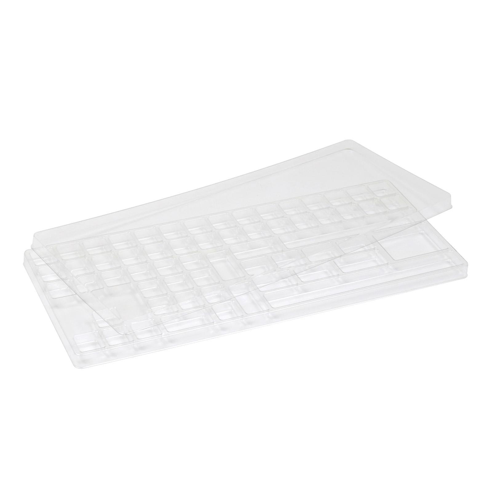 2-layers Keycap Storage Box Dustproof Washable Clear Lid Compartment Keycaps