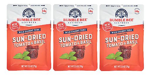 Bumble Bee Sun 番茄干和罗勒调味金枪鱼 3 包