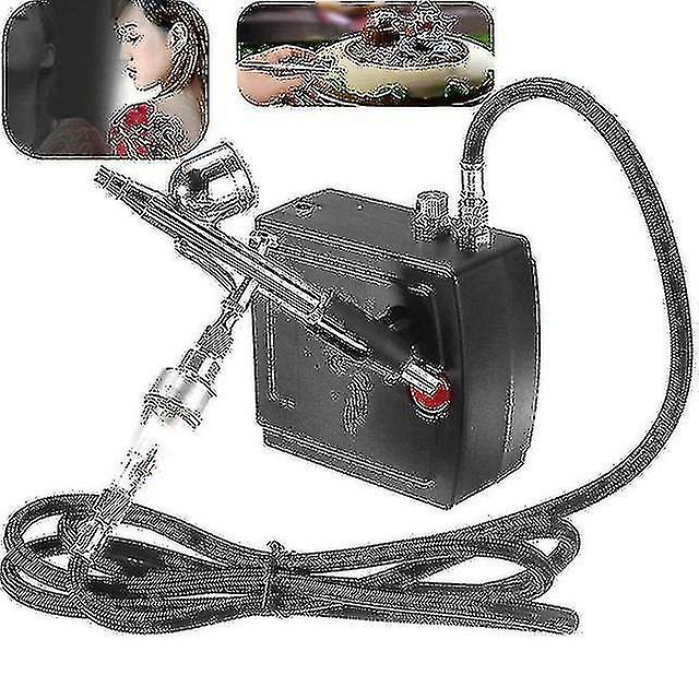 Precision Dual-action Airbrush Spray Gun Mini Air Compressor Craft Cake Hobby