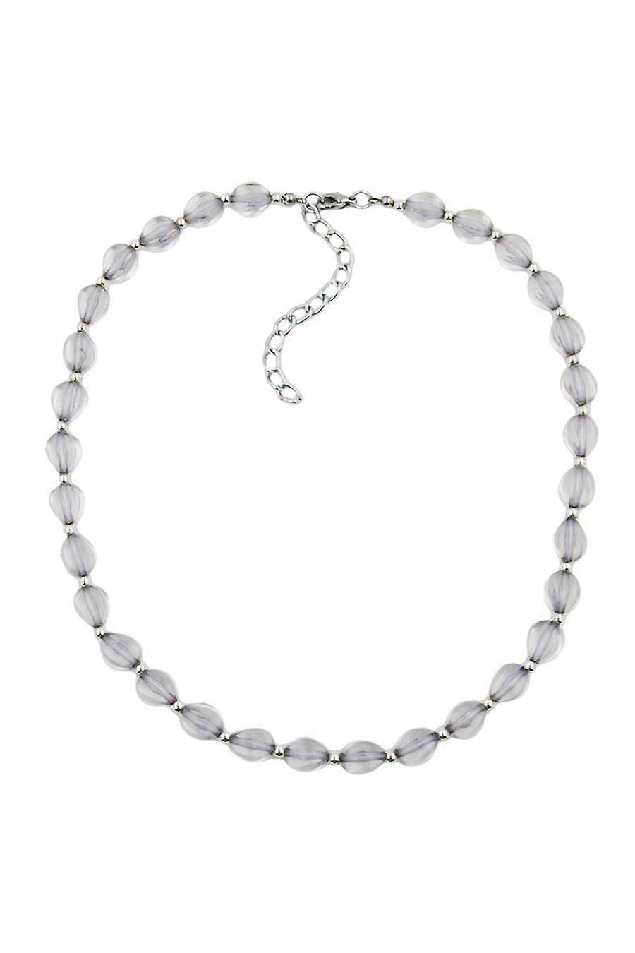 Necklace Beads Tretragonal Style Beads Grey - Gl07470