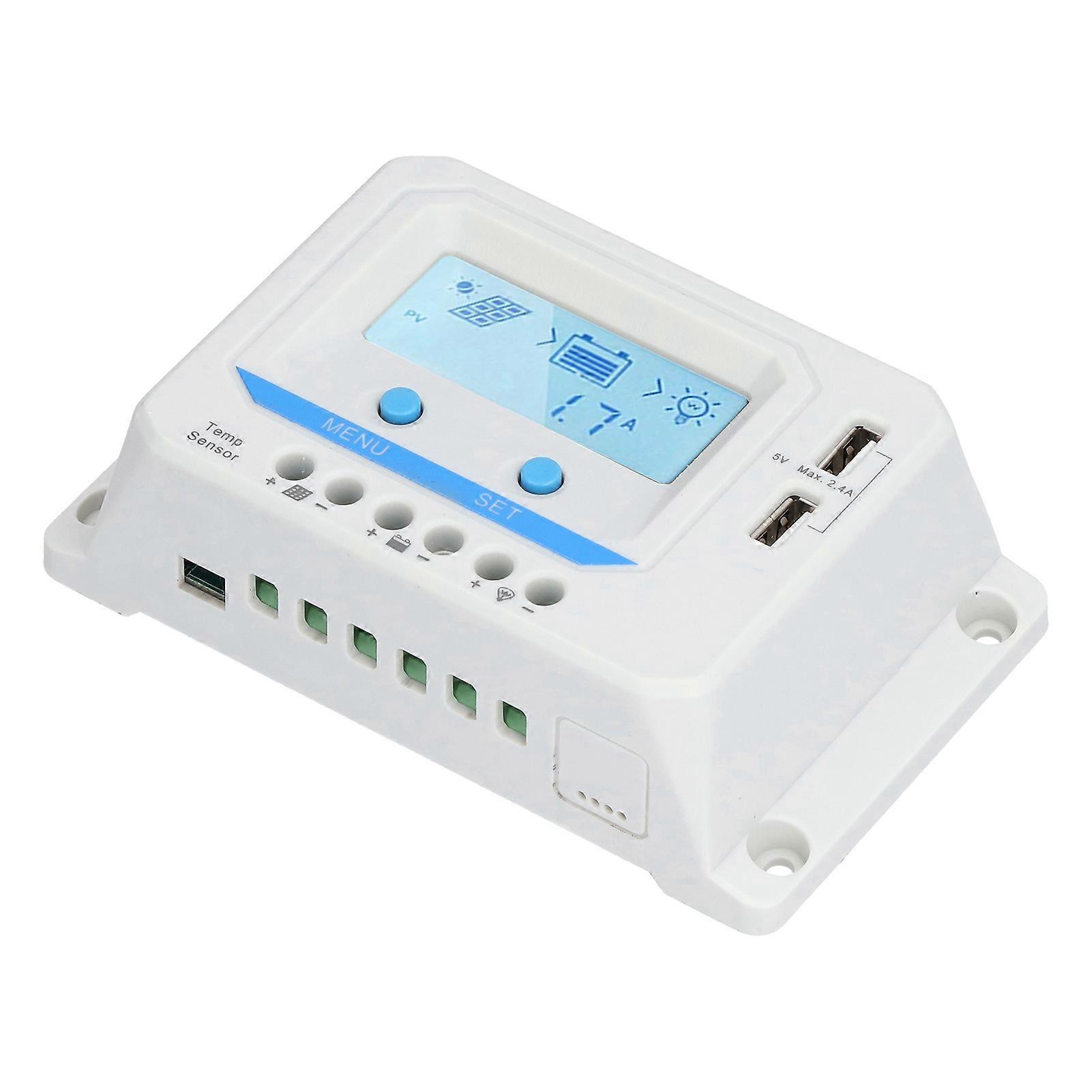 Solar Charge Controller LCD Circuit Protection 3 Level PWM Charge Solar Charging Protector for Traffic Lights