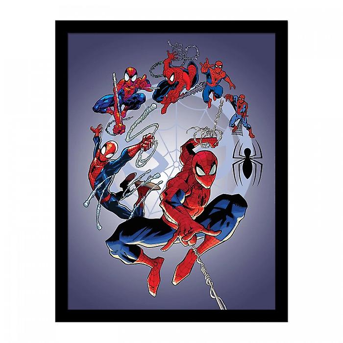 Spider-Man Circle Framed Poster