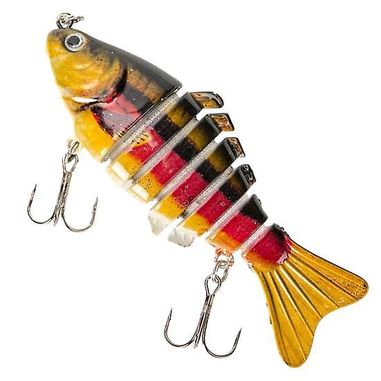 Multi-Jointed Fishing Lure with Treble Hook Realistic Looking Easy Penetration Artificial Bait Bionic Swimbait