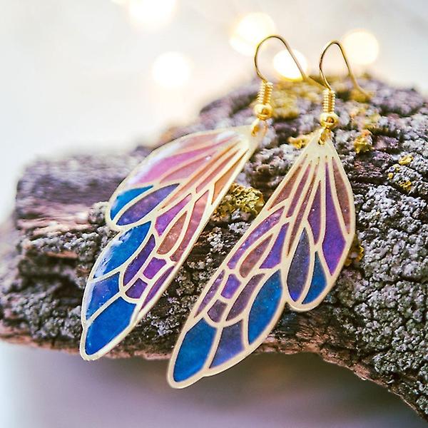 Foil Rhinestone Simulation Wing Earrings