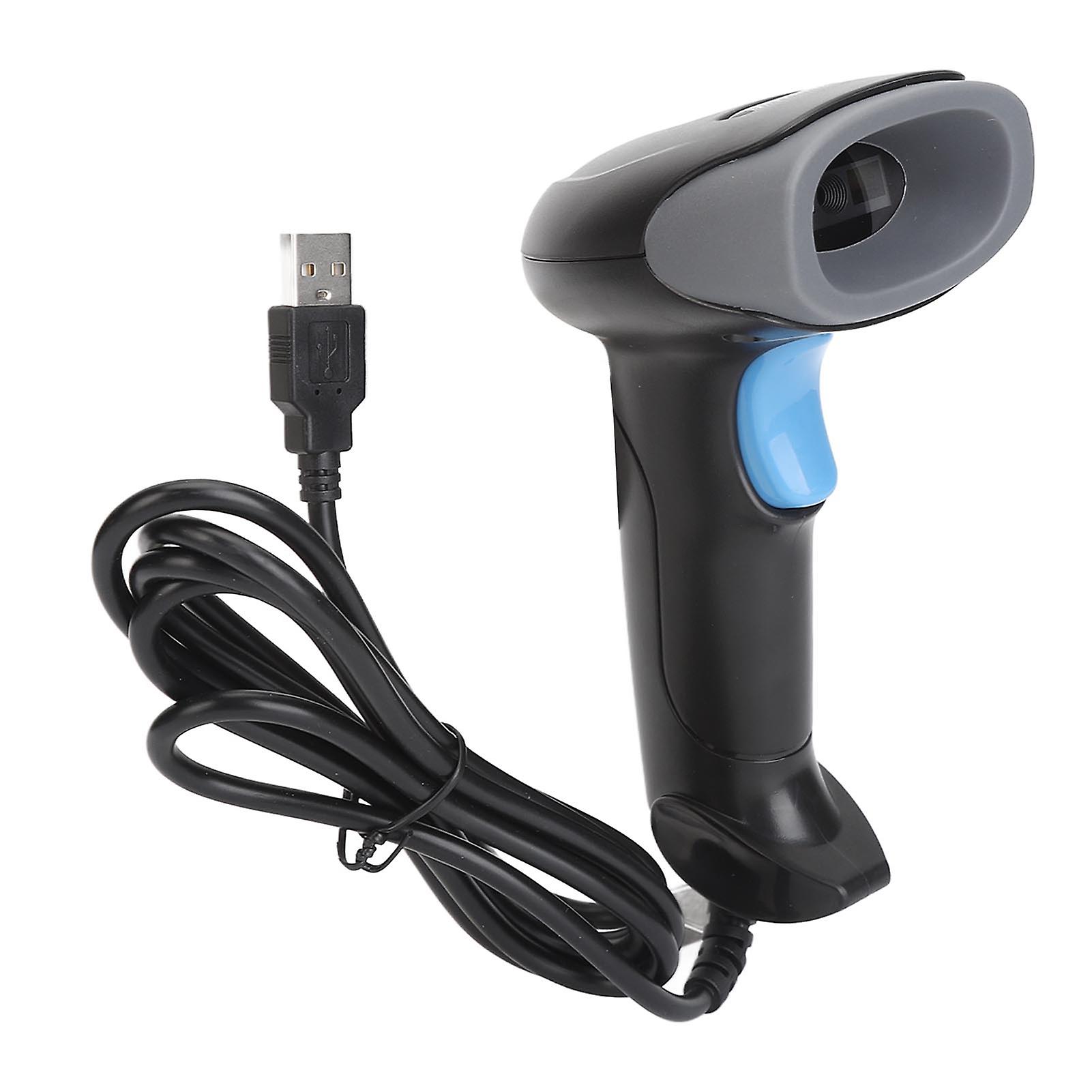 Wired Barcode Scanner Handheld 1D 2D Barcode Reader for Supermarket Express Logistics