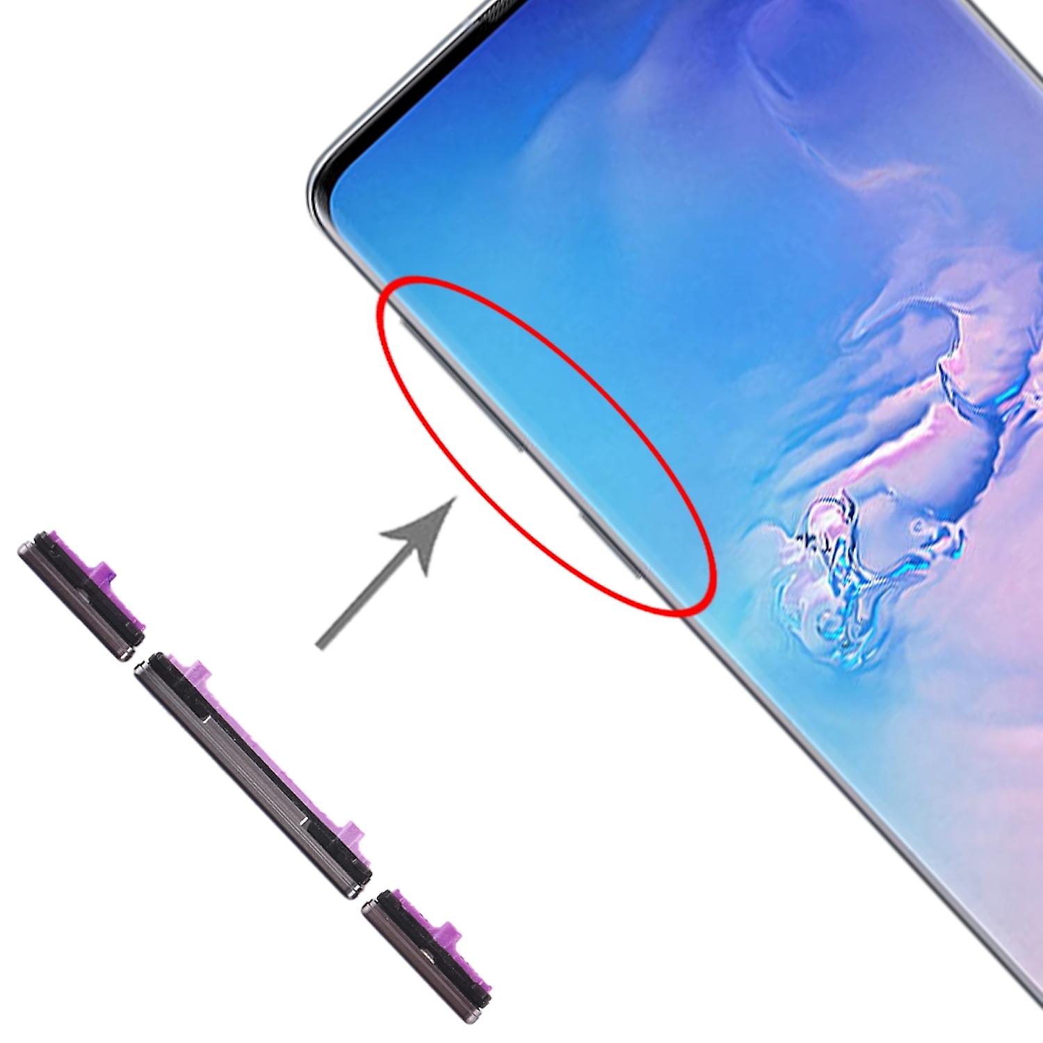 For Samsung Galaxy S10 / S10 Plus Sidekeys Side Buttons Black Replacement