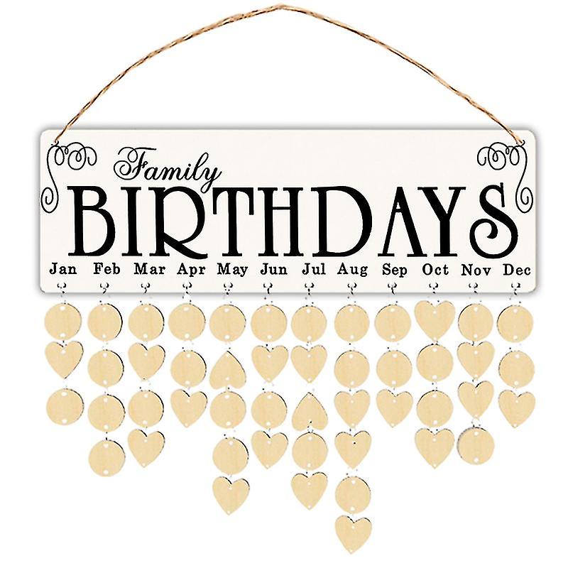 1set Träkalender för Office Home