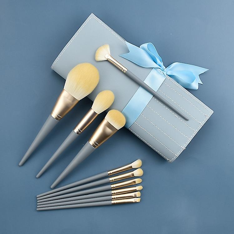 10 PCS / Set Makeup Brush, Style:With Blue Bag With Blue Bag