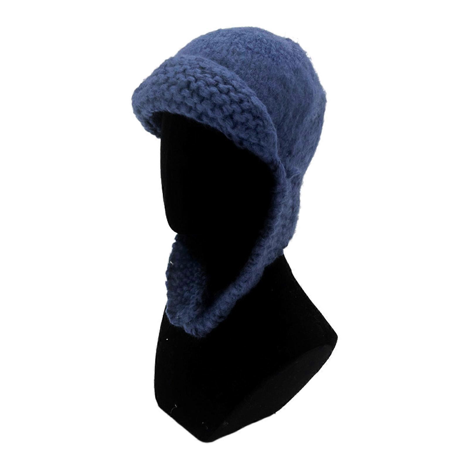  Rysk bomberhatt stickad trapperhatt vinterstickad öronfliksmössa mössa