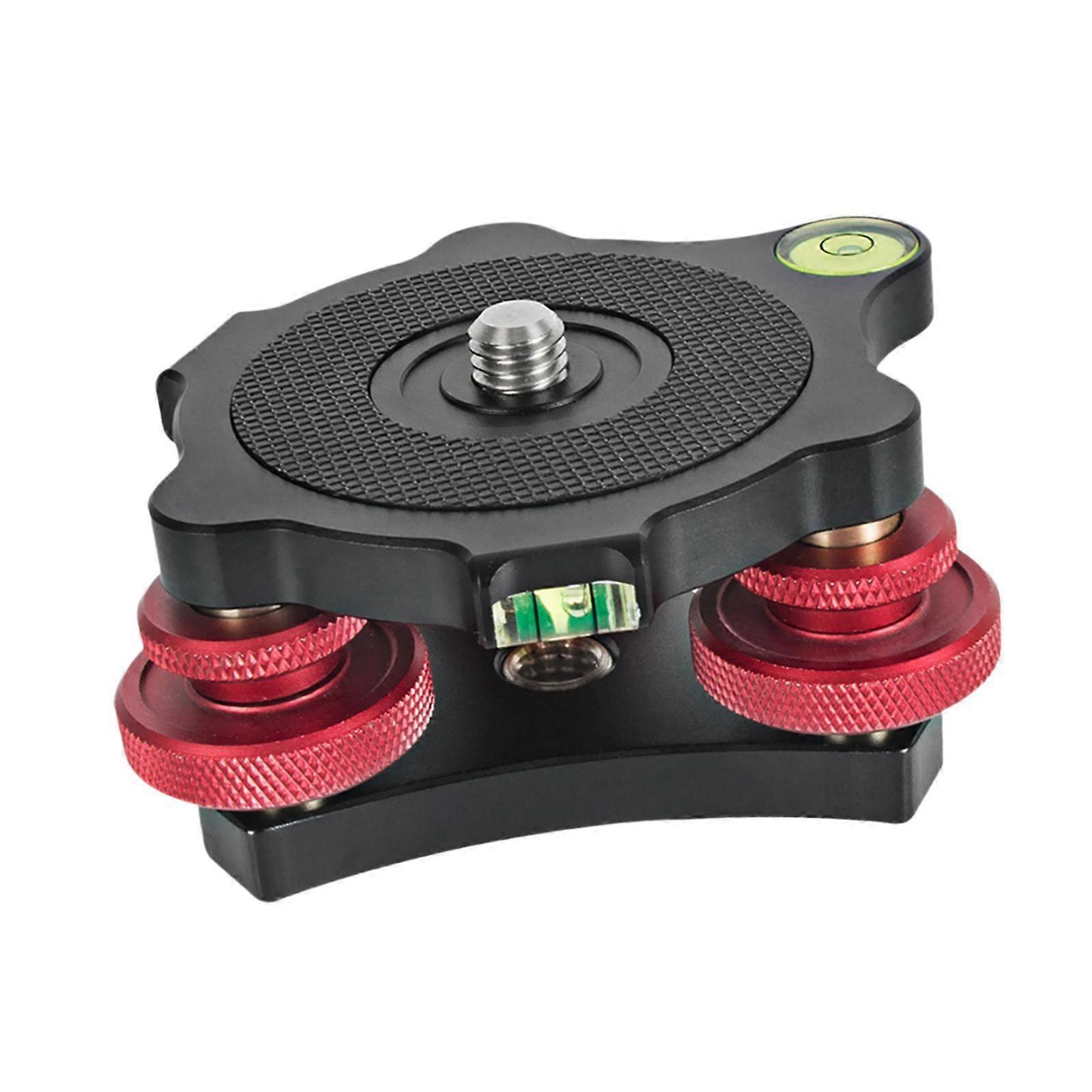 Tripod Leveler Tri Wheel Leveling Base 3/8 Thread Tripod Head Leveling Base