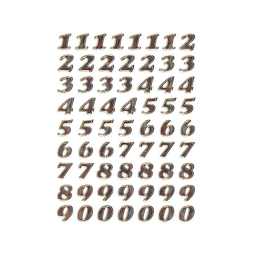 Herma 棱镜膜优质数字贴纸数字 0-9 8mm（金色）