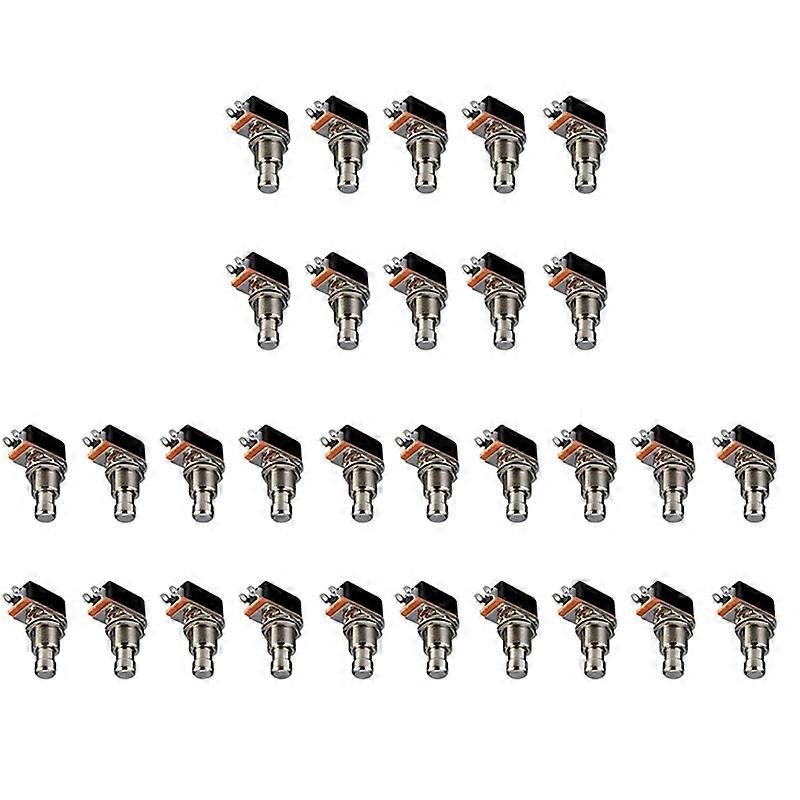 30x Guitar Effects Pedal Box Momentary Spst Button Stomp Foot Switch Push Button