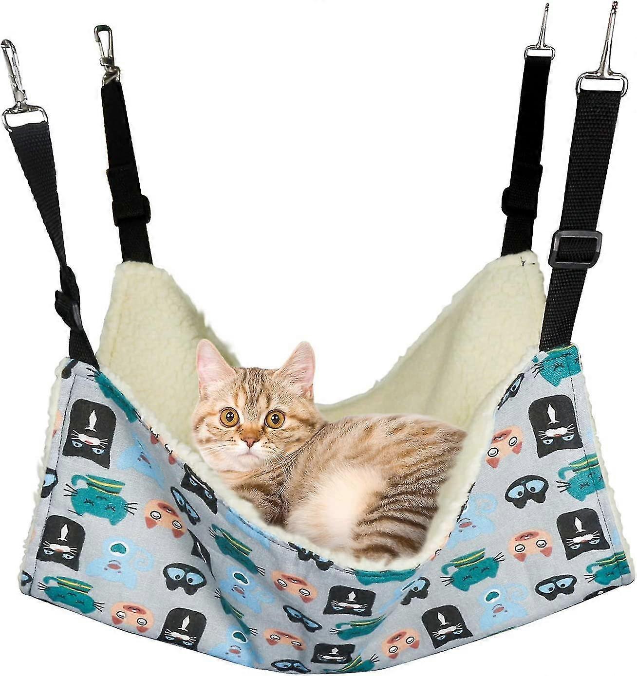 Cat Bed,cat Hammock Bed - Pet Cage Hammock With Adjustable Straps, Suitable For Cats