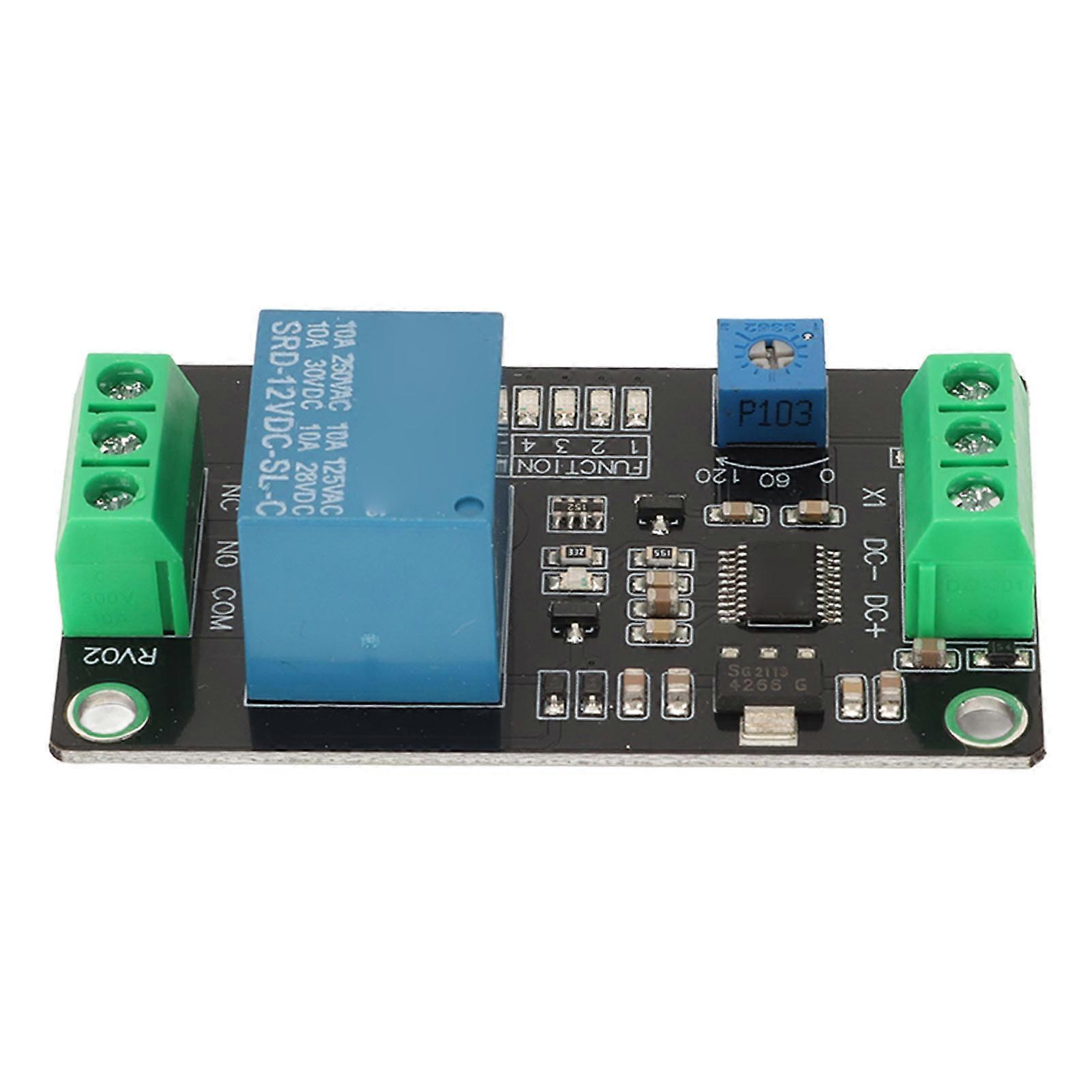 Time Delay Relay Module Delayed Disconnection Delayed Closing Self Locking Delay Switch for Industrial Control DC12V