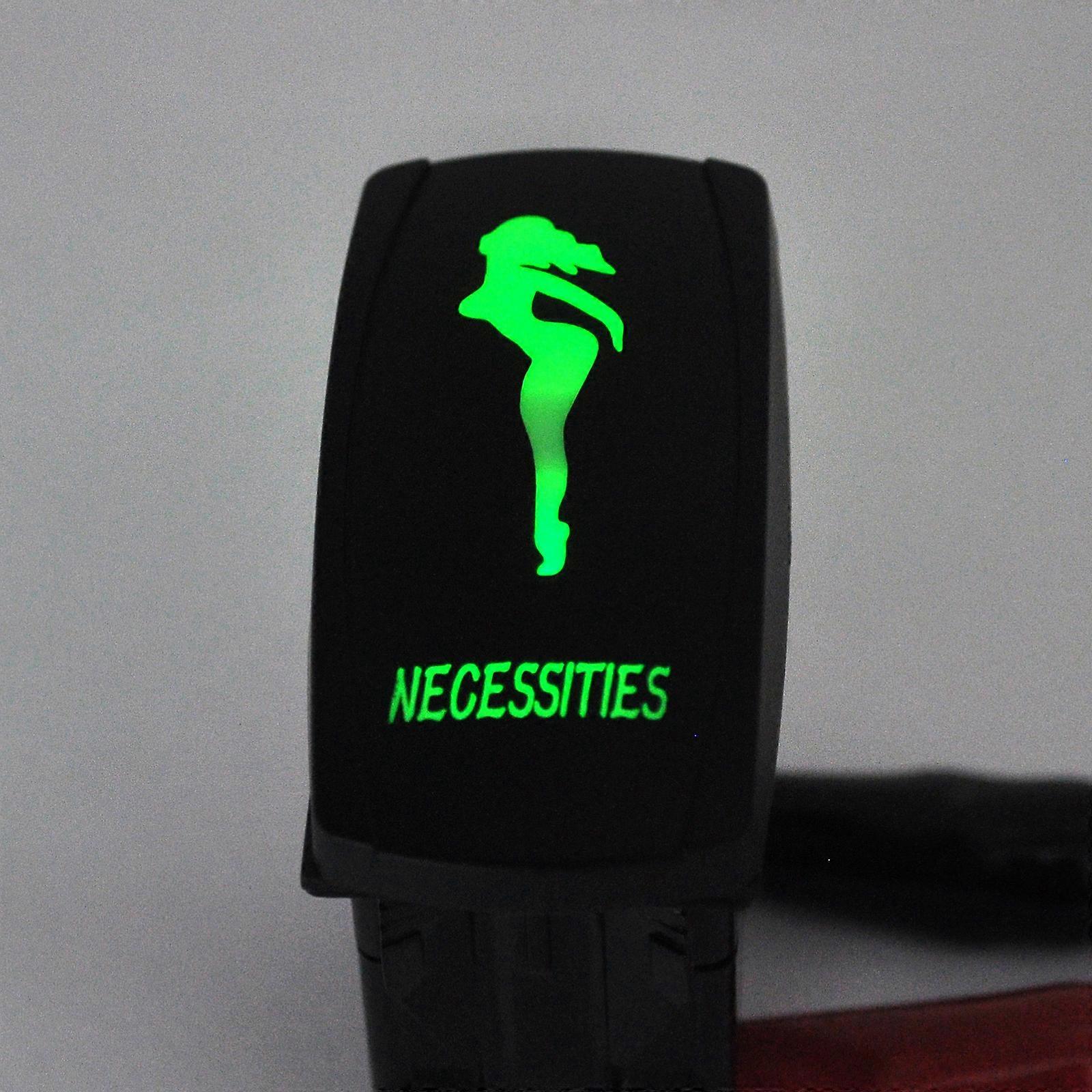 New ON/OFF 5Pin Switch Green LED Necessities Car Boat Truck Bar Rocker ...